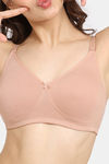Zivame Double Layered Non Wired 3/4th Coverage Tshirt Bra - Maple Sugar — thumbnail 4